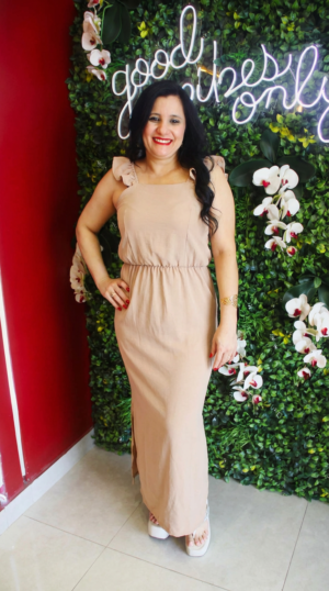 VESTIDO FEM LONGO FENDA M