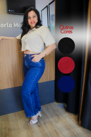 Blusa botões Cropped