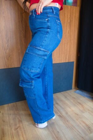 Calça wide cargo St