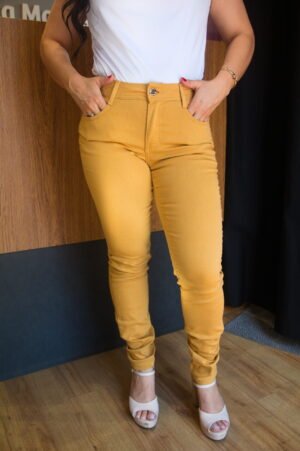 Calça feminina color ferrugem skiny
