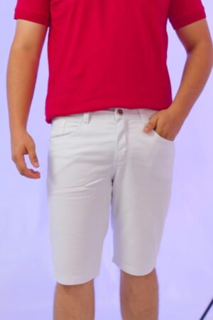 Bermuda masculina Branca Pollice Office