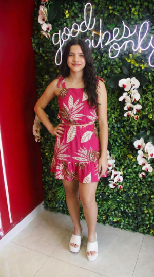 VESTIDO DE FRANJA PINK