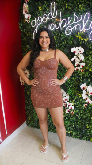 VESTIDO JESSICA MARROM PLINK
