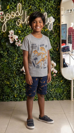 CONJUNTO INFANTIL MASC CAMISETA/BERM MOL