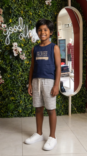 CONJUNTO INFANTIL  MASC TECIDO HAITI/NAPOLIS