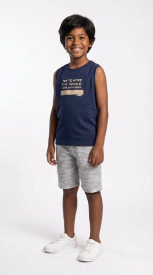 CONJUNTO INFANTIL  MASC TECIDO HAITI/NAPOLIS