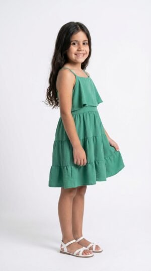 VESTIDO INFANTIL  C/ BABADO