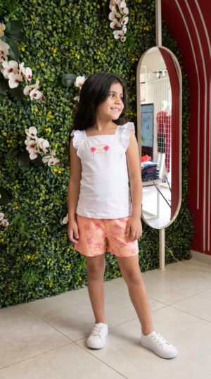 CONJUNTO FEM MALHA/ MOLETINHO SUBLIMADO INFANTIL